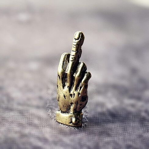 Brass Hand Erect Middle Finger Erect Statue Copper Hand Pocket Statue Decoration Home Desk Decoration in Saudi Arabia