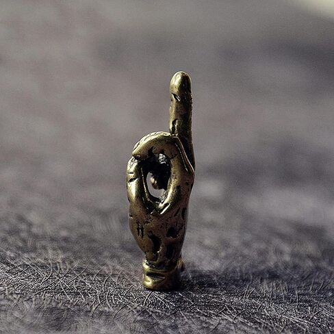 Brass Hand Erect Middle Finger Erect Statue Copper Hand Pocket Statue Decoration Home Desk Decoration in Saudi Arabia