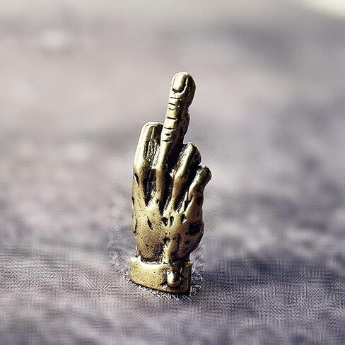 Brass Hand Erect Middle Finger Erect Statue Copper Hand Pocket Statue Decoration Home Desk Decoration in Saudi Arabia