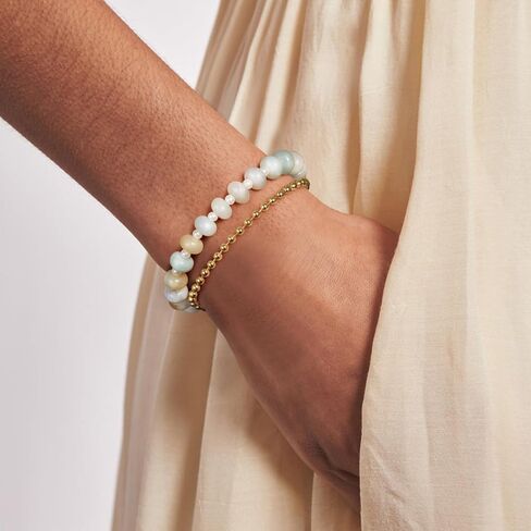 KissYan Beaded Bracelets for Women, Colorful Gemstone Boho Bead Bracelet for Beach, Natural Stone Handmade Summer Jewelry Gifts in Saudi Arabia