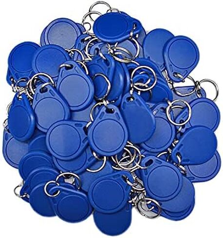 13.56MHz RFID Key Fob F08 Token Key Tags UID Read Only for Access Control System - Black (Pack of 50) in Kuwait
