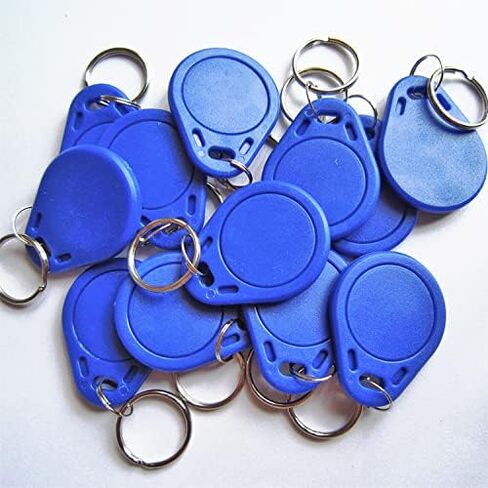 13.56MHz RFID Key Fob F08 Token Key Tags UID Read Only for Access Control System - Black (Pack of 50) in Kuwait