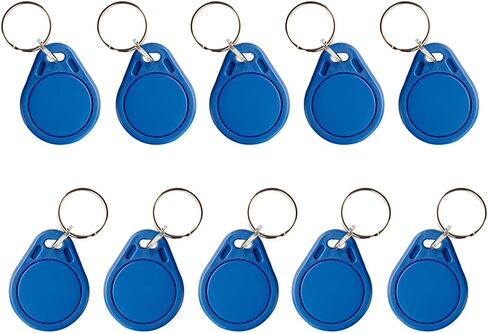 13.56MHz RFID Key Fob F08 Token Key Tags UID Read Only for Access Control System - Black (Pack of 50) in Kuwait
