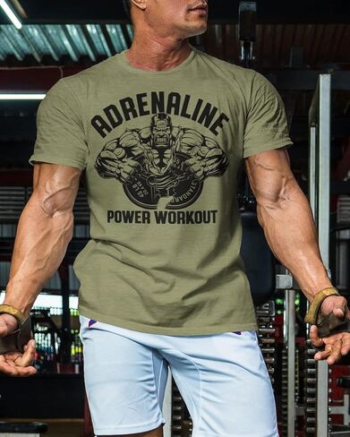 Adrenalin Pure Power Motivational Workout Shirts for Men in Saudi Arabia