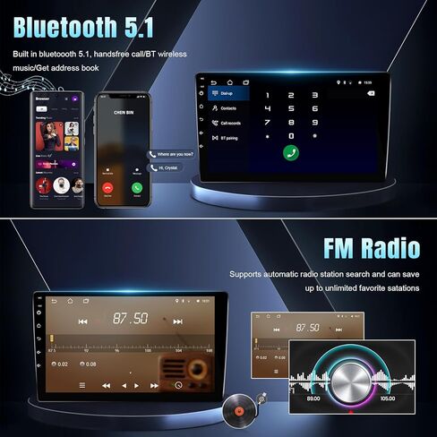 لـ Honda Civic 2006 2007 2008 2008 2010 2011 Radio Stereo مع Carplay Android Auto ، شاشة تعمل باللمس 10.1 بوصة ، Bluetooth ، GPS ، WiFi ، SWC ، كاميرا احتياطية in Kuwait