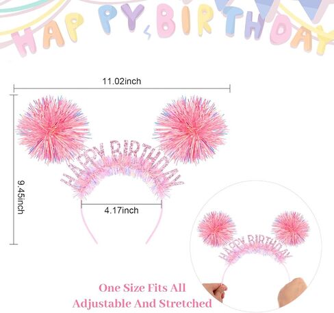 CAVETEE Birthday Crown, Happy Birthday Headband for Women Happy Birthday Decorations for Women Birthday Gifts in Kuwait