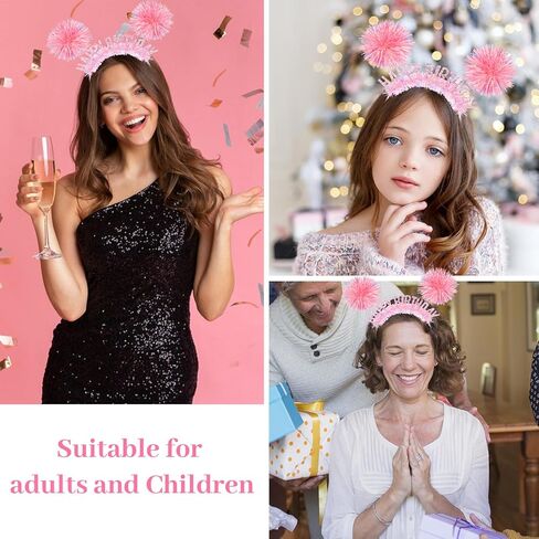 CAVETEE Birthday Crown, Happy Birthday Headband for Women Happy Birthday Decorations for Women Birthday Gifts in Kuwait