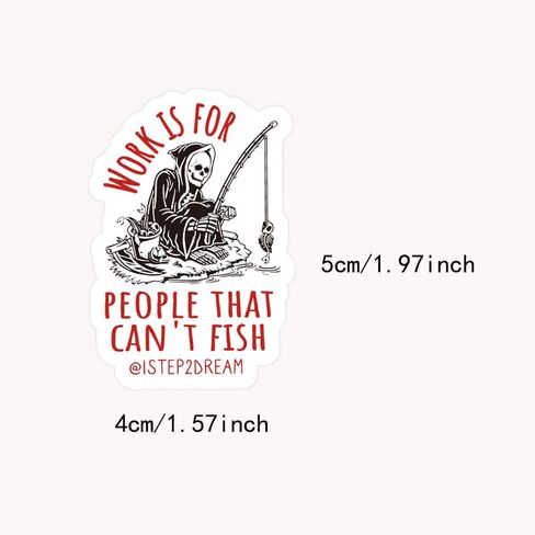 102Pcs Fishing Sticker Set: Reel in Adventure with Waterproof Vinyl Decals for Laptop, Car, Skateboard, Scrapbook in Saudi Arabia