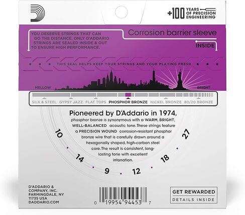 2014 D'Addario D'Addario High Strung/ناشفيل ضبط الأوتار الصوتية، 10-27 N/A in Kuwait