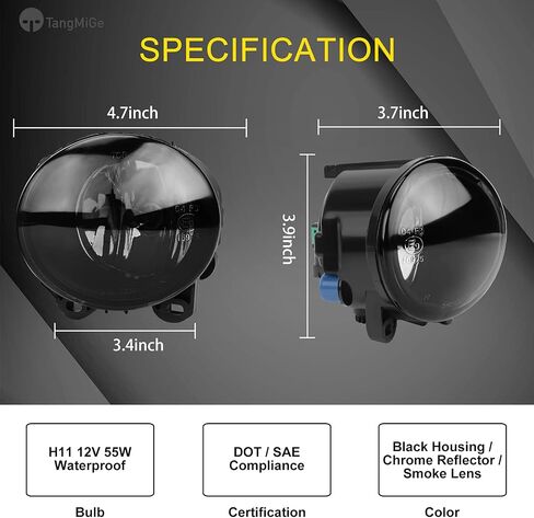 Tangmige Fog Lights for BMW F22 F23 (228i 230i) ، E92 E93 (328i 328xi 335i 335is 335xi) ، F07 (528i 535i 550i GT) ، ActiveHybrid 5 ، M235i ، M3 M5 ، 2007-20 in Kuwait
