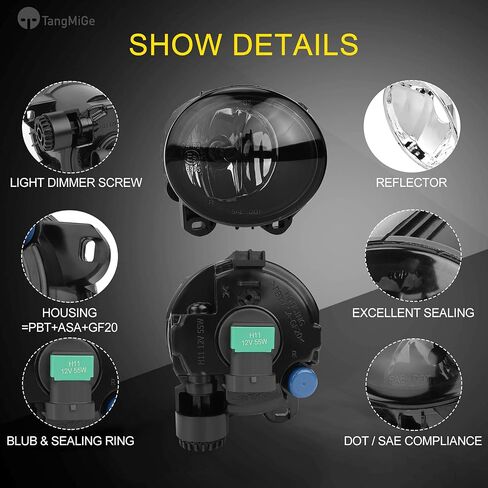 Tangmige Fog Lights for BMW F22 F23 (228i 230i) ، E92 E93 (328i 328xi 335i 335is 335xi) ، F07 (528i 535i 550i GT) ، ActiveHybrid 5 ، M235i ، M3 M5 ، 2007-20 in Kuwait