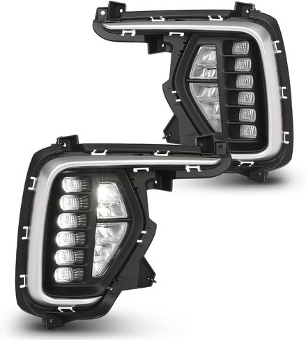 وأضواء الضباب الأمامية 4pcs 4pcs مع إطارات تتوافق مع Hyundai Santa Fe 2017-2019 86564b8ac0 ، 86563b8ac0 ، 92202b8610 ، 92201b8610 دون تسخير الأسلاك in Kuwait