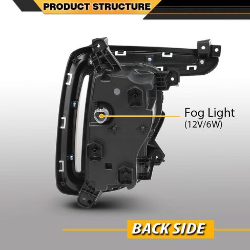 وأضواء الضباب الأمامية 4pcs 4pcs مع إطارات تتوافق مع Hyundai Santa Fe 2017-2019 86564b8ac0 ، 86563b8ac0 ، 92202b8610 ، 92201b8610 دون تسخير الأسلاك in Kuwait