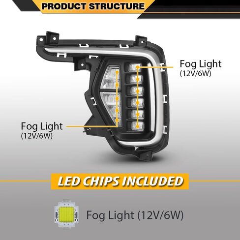 وأضواء الضباب الأمامية 4pcs 4pcs مع إطارات تتوافق مع Hyundai Santa Fe 2017-2019 86564b8ac0 ، 86563b8ac0 ، 92202b8610 ، 92201b8610 دون تسخير الأسلاك in Kuwait