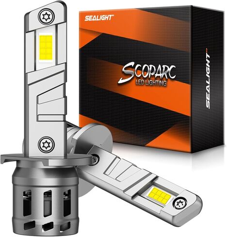 SEALIGHT Canbus H7 Fog Lamps Ultra-Bright 36,000LM，6500K White Truly 3mins Installaion, Non-polarity, Wider Vision H7 Fog Bulbs For ATV/UTV, Pack of 2 in Saudi Arabia