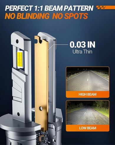 SEALIGHT Canbus H7 Fog Lamps Ultra-Bright 36,000LM，6500K White Truly 3mins Installaion, Non-polarity, Wider Vision H7 Fog Bulbs For ATV/UTV, Pack of 2 in Saudi Arabia