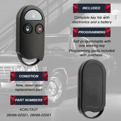 USAREMOTE LEELLING ENTRY KEY Remote Car Control FOB Control 3-Button Lock Unlock Panic Panic Panic Panic for Nissan Altima Frontier Quest Pathfinder (Kobuta3t ، 28268-2Z021) in Saudi Arabia