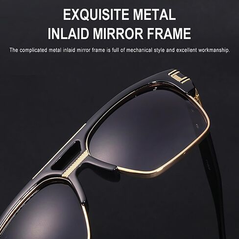 Personalized Large Frame Metallic Men's Sunglasses for Driving, Traveling Vacation, Fishing in Saudi Arabia