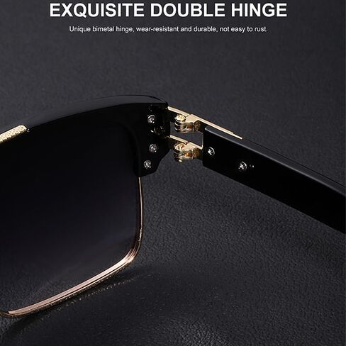 Personalized Large Frame Metallic Men's Sunglasses for Driving, Traveling Vacation, Fishing in Saudi Arabia