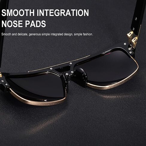 Personalized Large Frame Metallic Men's Sunglasses for Driving, Traveling Vacation, Fishing in Saudi Arabia