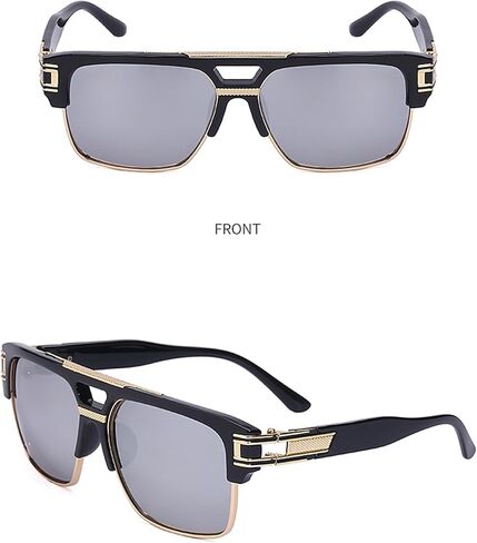 Personalized Large Frame Metallic Men's Sunglasses for Driving, Traveling Vacation, Fishing in Saudi Arabia