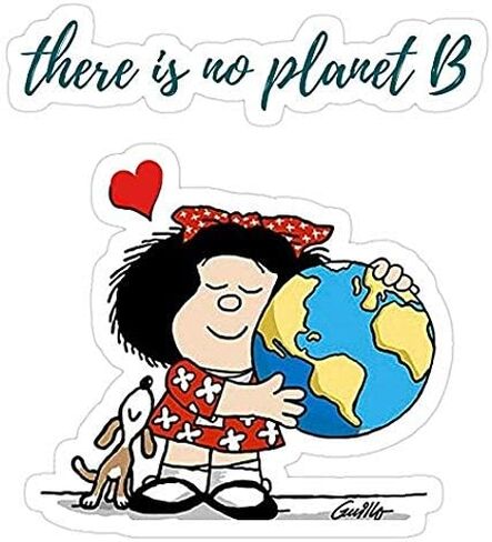 ملصق Mafalda Environment Decal - رسم ملصق - تلقائي ، جدار ، كمبيوتر محمول ، خلية ، ملصق شاحنة للنوافذ ، السيارات ، الشاحنات in Saudi Arabia