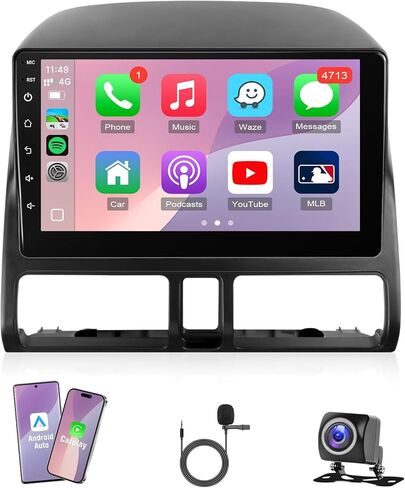 Leadfan Android Car Stereo for Honda CRV 2007-2011 Car Screen Wireless CarPlay Android Auto,9 Inch Touch Screen Blutooth Car Radio GPS Navigation WiFi Backup Camera FM SWC in Kuwait