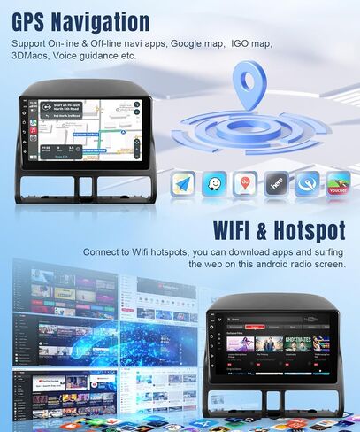 Leadfan Android Car Stereo for Honda CRV 2007-2011 Car Screen Wireless CarPlay Android Auto,9 Inch Touch Screen Blutooth Car Radio GPS Navigation WiFi Backup Camera FM SWC in Kuwait