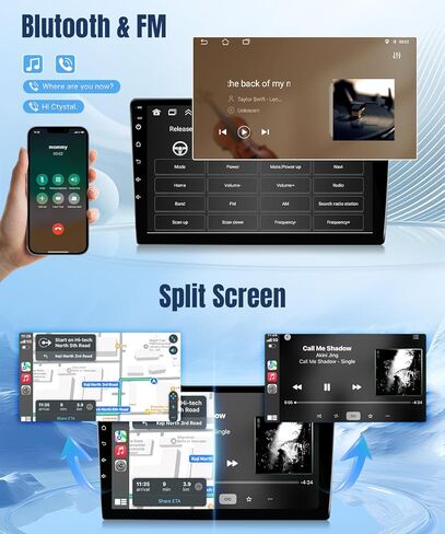 Leadfan Android Car Stereo for Honda CRV 2007-2011 Car Screen Wireless CarPlay Android Auto,9 Inch Touch Screen Blutooth Car Radio GPS Navigation WiFi Backup Camera FM SWC in Kuwait