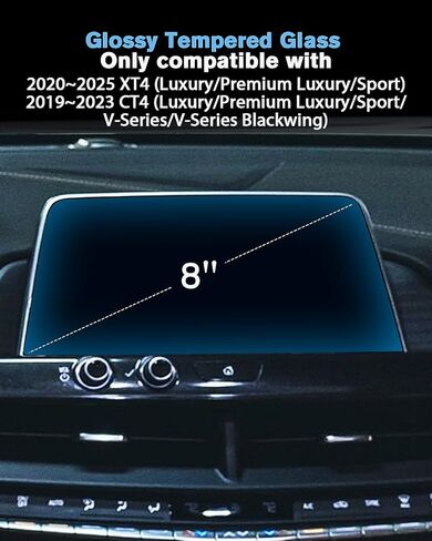 For 2024 Toyota Corolla Screen Protector - 2023-2024 Corolla (LE/SE/XSE/Nightshade) 8 Inch Screen Protector 2023 2024 Corolla Accessories 9H Hardness Tempered Glass Anti Scratch& Fingerprint - HD in Kuwait
