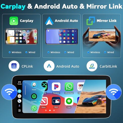 2G+64G Android Car Stereo Radio for Honda Accord 2003-2007 Wireless Apple Carplay Android Auto 10.1 Inch Touch Screen in-Dash GPS Navigation, Bluetooth, HiFi Audio, WiFi, USB, AHD Backup Camera&Mic in Saudi Arabia