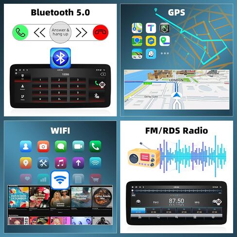2G+64G Android Car Stereo Radio for Honda Accord 2003-2007 Wireless Apple Carplay Android Auto 10.1 Inch Touch Screen in-Dash GPS Navigation, Bluetooth, HiFi Audio, WiFi, USB, AHD Backup Camera&Mic in Saudi Arabia