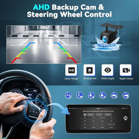 2G+64G Android Car Stereo Radio for Honda Accord 2003-2007 Wireless Apple Carplay Android Auto 10.1 Inch Touch Screen in-Dash GPS Navigation, Bluetooth, HiFi Audio, WiFi, USB, AHD Backup Camera&Mic in Saudi Arabia