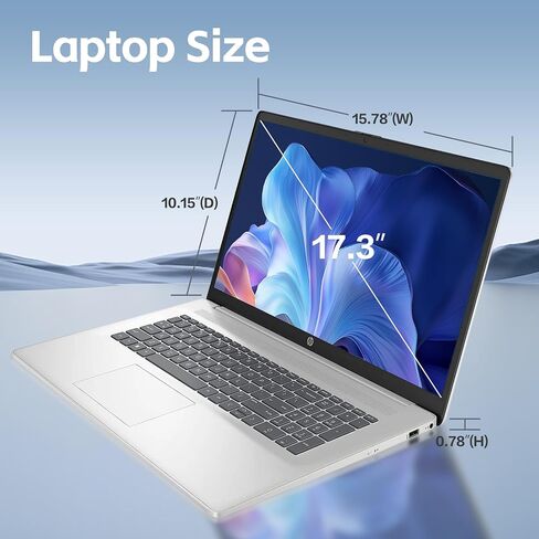 HP 17 Inch Laptop, AMD Ryzen 5 7530U Processor (Beats Intel Core i7-1065G7), 17.3" HD+ Touchscreen, 32GB RAM, 1TB SSD, Windows 11 Home, Natural Silver, Alpacatec Accessory (Renewed) in Saudi Arabia