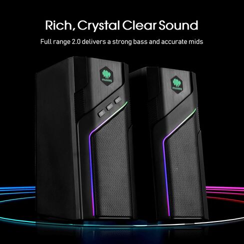 Gaming Computer Speakers, PC Speakers for Desktop with Dynamic Lighting - 21 Modes Touch Control,USB Powered Stereo Sound with Bluetooth 5.1,for PC Desktop, PS5, Laptop in Saudi Arabia