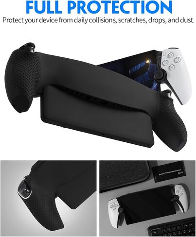 مجموعة FUNLAB 8 في 1 مجموعة متوافقة مع بوابة PlayStation5 ، حالة حمل صلبة محمولة مع غطاء واقي للسيليكون لبوابة PS ، واقي الشاشة مع 4 قبضة الإبهام - أبيض وأبيض in Kuwait