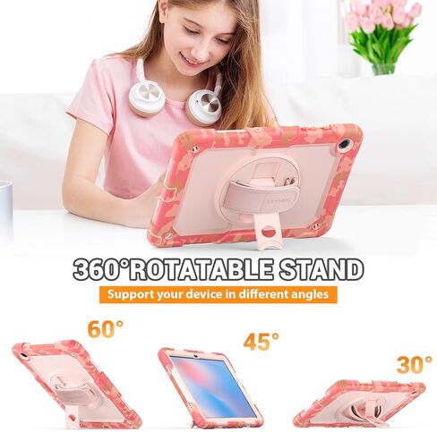 حافظة SEYMAC لهاتف Samsung Galaxy Tab A9+/ A9 Plus مقاس 11 بوصة 2023 (SM-X210/X216/X218)، حافظة واقية شديدة التحمل مقاومة للصدمات مع واقي شاشة، حامل دوار وحزام يد/كتف، أسود in Kuwait