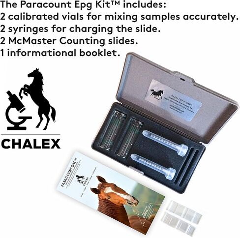 The Original Two-Chamber Opaque McMaster Counting Vet Slide by Chalex, Fecal Sample Worm Egg EPG Count for Parasites in Horses Sheep Cattle and Goats, for Veterinarian and Farm in Kuwait