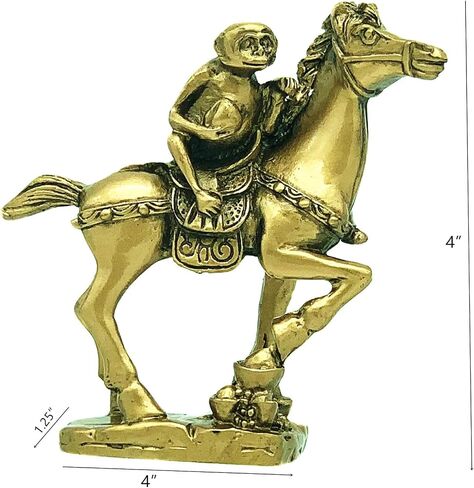 Betterdecor Feng Shui Monkey on Horse Immediate Promotion Statue in Saudi Arabia