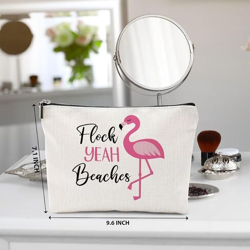 Flamingo Gifts, Flamingo Makeup Bag, Flamingo Bird Animal Lover Gifts for Women Mom, Flamingo Stuff Summer Cosmetic Bag, Flamingo Themed Gifts Funny Toiletry Bag Graduation Birthday Gifts in Saudi Arabia