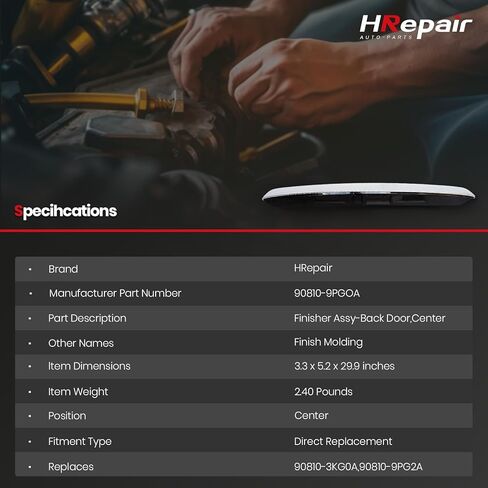 Upgrade Chrome Tailgate Handle Garnish Finisher Molding丨fits 2013-2020 Nissan Pathfinder Liftgate Handle丨Liftgate Trunk Opener丨Liftgate Trim丨With Manually Switch-90810-9PG2D in Kuwait