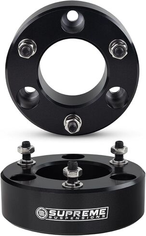 Supreme Suspensions - 2" Front Leveling Kit for 2004-2023 Nissan Titan, 2004-2015 Nissan Armada 2WD 4WD T6 Billet Aluminum Strut Spacers (Black) in Saudi Arabia