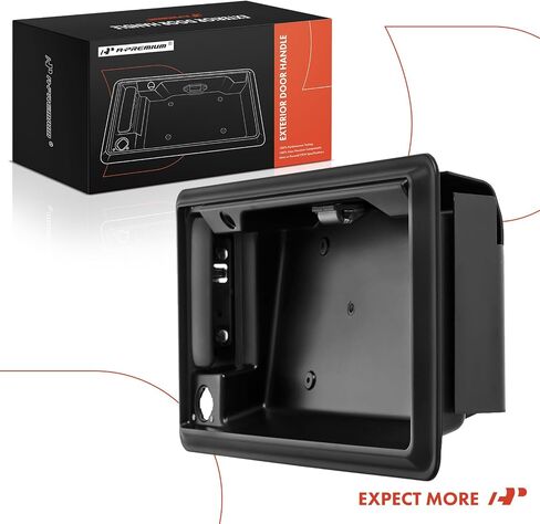 A-Premium يمين الشحن الخلفي مقبض الباب الخارجي المتوافق مع Ford E-150 ، E-25 ، E-350 Super Duty ، 2009-2014 ، إطار لوحة الترخيص مع ثقب الكاميرا ، الأسود المحكم ، استبدل# 9C2Z15434A20BA in Saudi Arabia