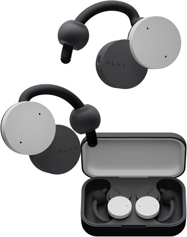 nwm DOTS Wireless On-Ear Speakers (Open Ear Earphones) Sound Leakage suppressed (PSZ Technology - Bone Conduction Alternative) with Optimal Microphone Function Designed in Japan | Stone White in Kuwait