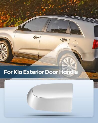 غطاء مقبض الباب الخلفي ECCPP 2011-2015 لـ KIA لـ Sorento البديل الخارجي السائق الخلفي مقبض الباب الأيسر 1pc Chrome 83652-2p010 in Saudi Arabia
