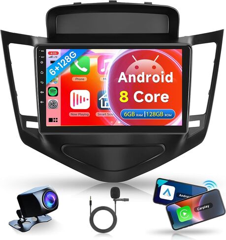 2G+32G Android 13 Radio for Chevrolet Chevy Cruze 2009-2015, Rimoody Car Stereo 9 Inch Touch Screen GPS Navigation WiFi Bluetooth FM EQ Mirror Link + Backup Camera in Kuwait