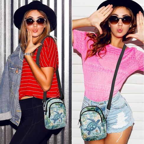 أكياس Yrebyou Small Crossbody للنساء محفظة الهاتف الخليوي غير الرسمي على حقيبة يد الكتف مع فتحات البطاقة in Kuwait