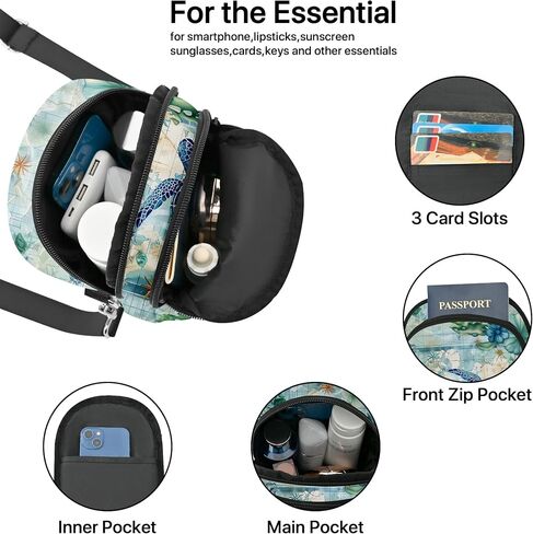أكياس Yrebyou Small Crossbody للنساء محفظة الهاتف الخليوي غير الرسمي على حقيبة يد الكتف مع فتحات البطاقة in Kuwait