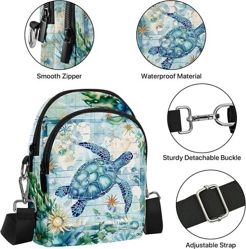 أكياس Yrebyou Small Crossbody للنساء محفظة الهاتف الخليوي غير الرسمي على حقيبة يد الكتف مع فتحات البطاقة in Kuwait
