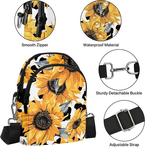 أكياس Yrebyou Small Crossbody للنساء محفظة الهاتف الخليوي غير الرسمي على حقيبة يد الكتف مع فتحات البطاقة in Kuwait